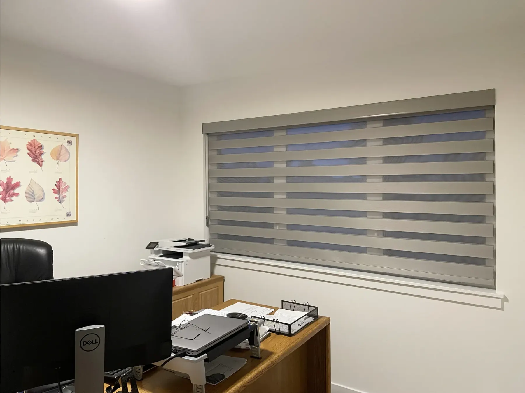 Layered shades in a Seattle home office
