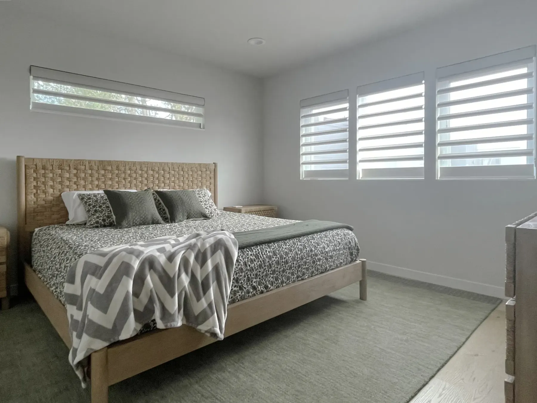 Pirouette sheer shades for a bedroom in Seattle's Ballard neighborhood