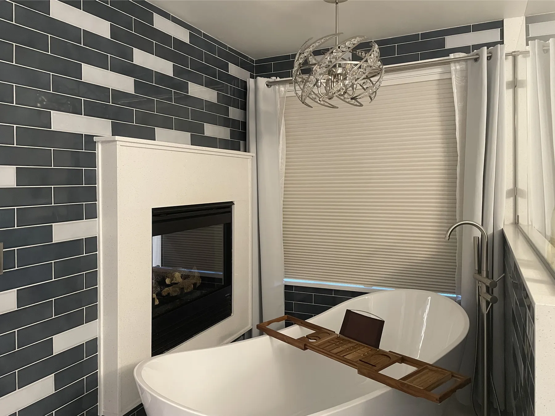 Blackout Honeycomb with LightLock for a Primary Bathroom in Edmonds
