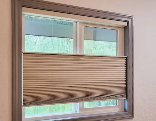 Blackout Honeycomb Shades with Top-Down/Bottom-up in a Kirkland Home