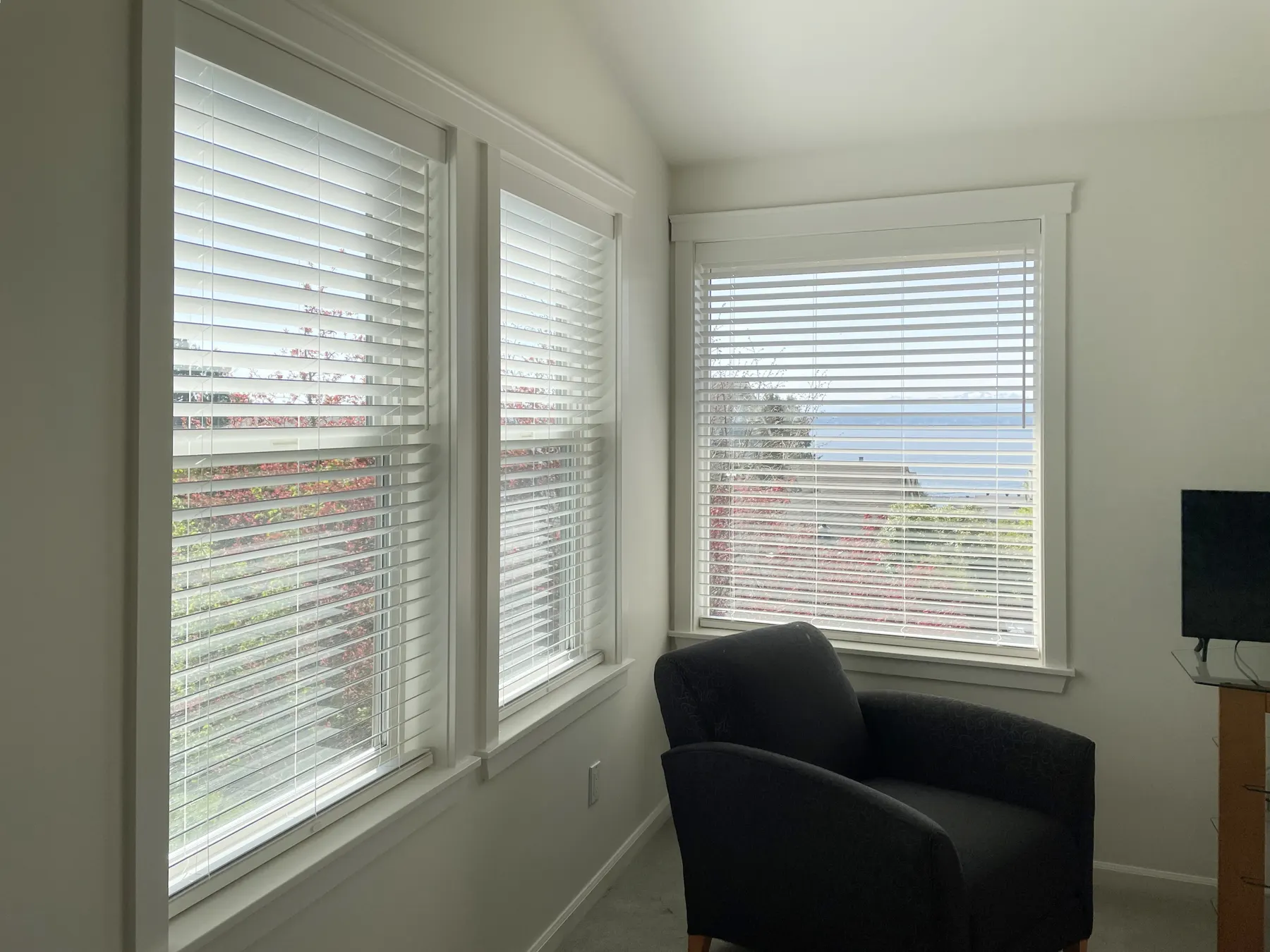 Faux Wood Blinds for a Bedroom in a Ballard, Seattle Home