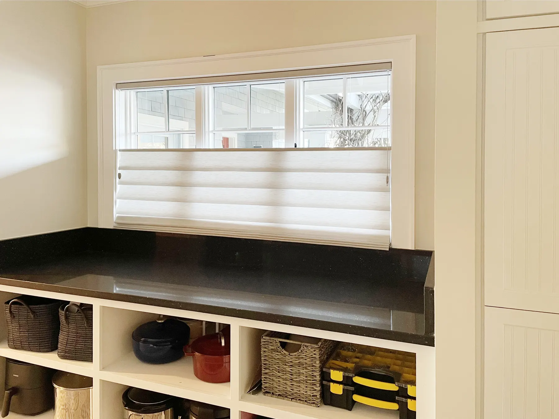Roman Shades for a Mudroom in Richmond Beach, Shoreline Home