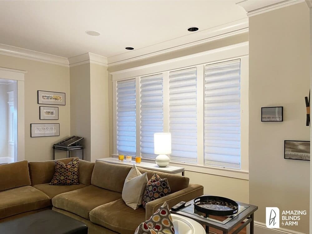Classic Roman Shades for a Living Room on 37th Ave in Madrona, Seattle, WA 2