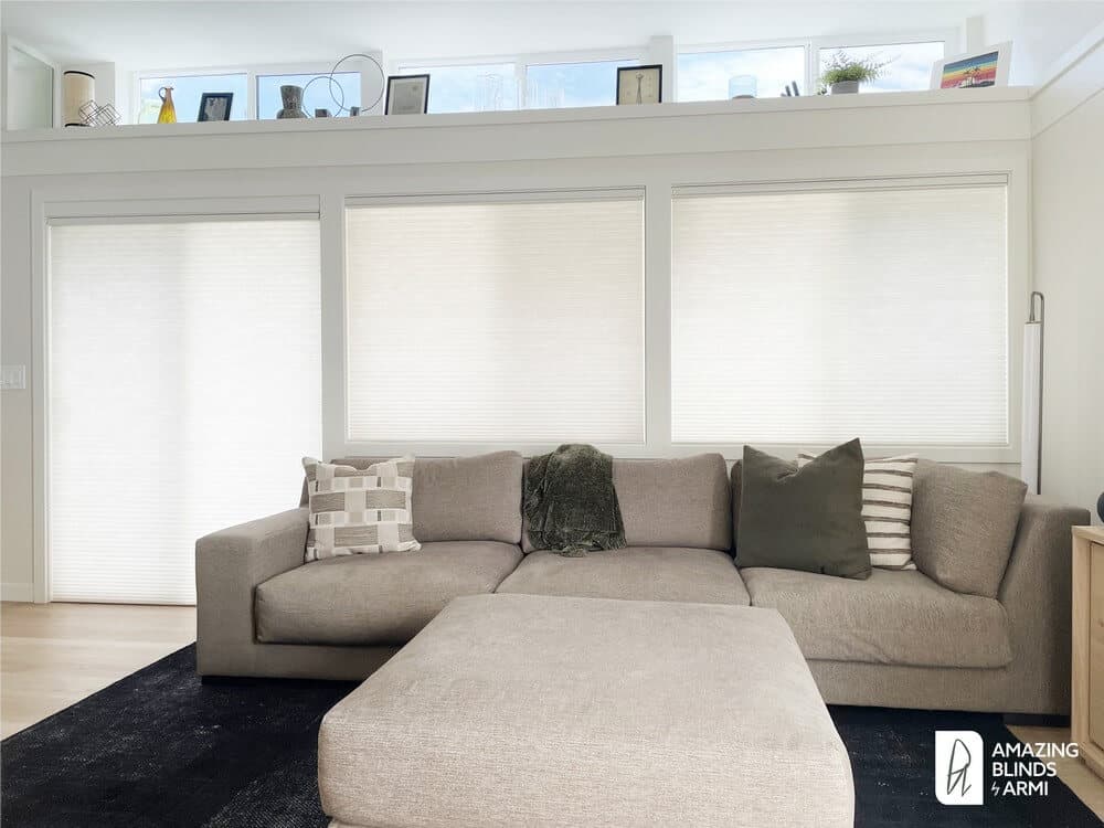 Contemporary Honeycomb Shades with Automation on SW Edmunds St, in West Seattle, WA 3