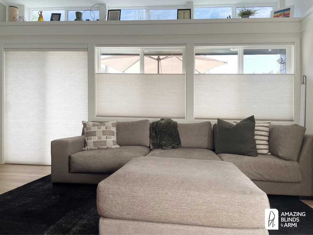 Contemporary Honeycomb Shades with Automation in West Seattle, WA