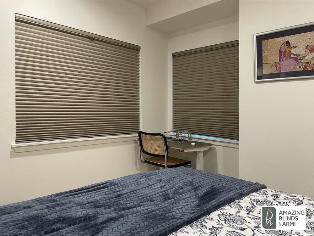 Cozy Room Darkening Honeycomb Shades on NE 90th St in Redmond, WA 2