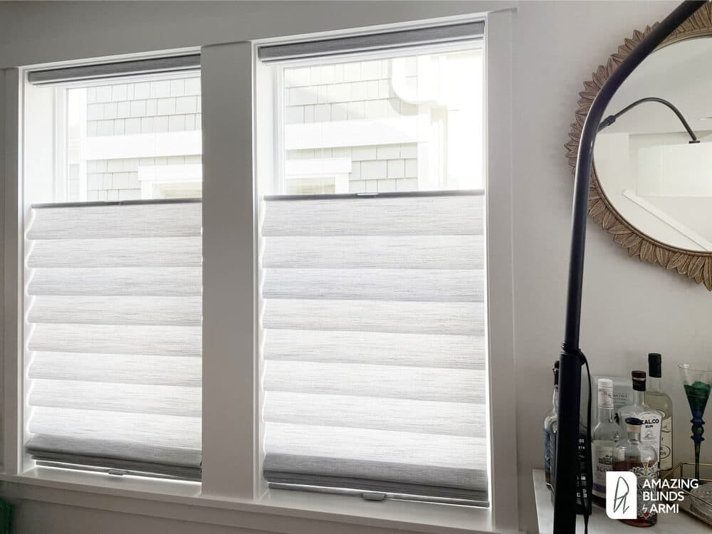 Elegant Roman Shades for Sliding Glass Door on E Denny Way in Madison Park, Seattle, WA 2
