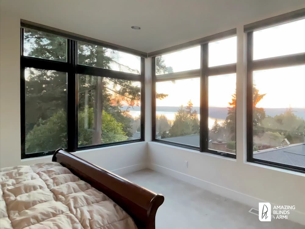 Flexible Honeycomb Shades for Large Windows with a View on SE 47th St in Mercer Island, WA 3