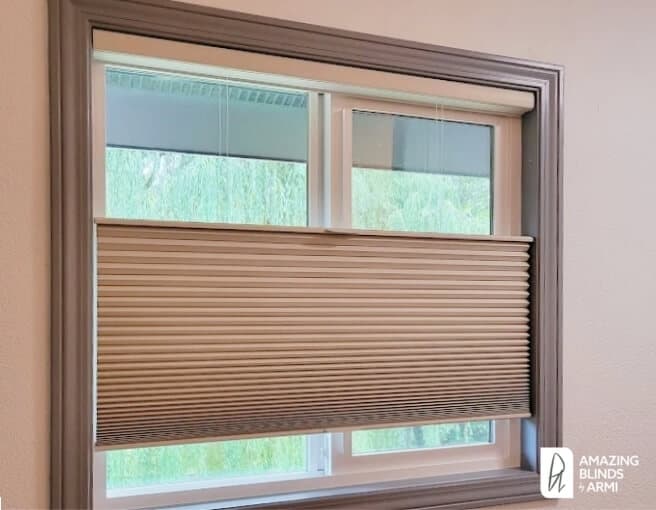 Functional Honeycomb and Modern Roller Shades on 100th Ave NE in Kirkland, WA 3