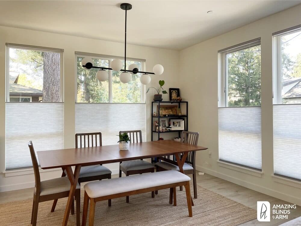 Functional Top-Down Bottom-Up Honeycomb Shades on 12th Ave NE in Seattle, WA