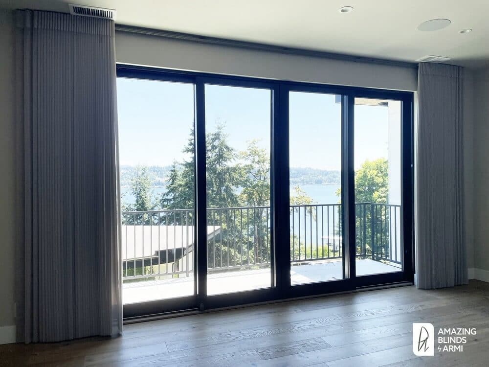 Innovative Sheers for Wide Sliding Glass Doors on E Mercer Way in Mercer Island, WA 2