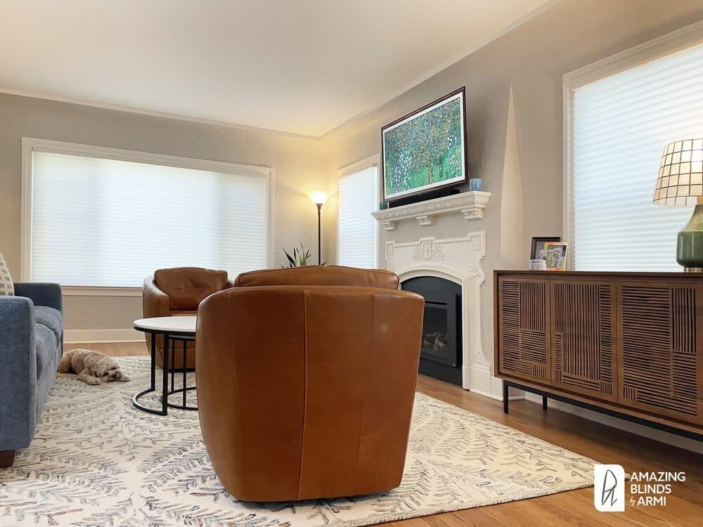 Modern Duette Honeycomb Shades for a Remodel on NE 75th St in Ravenna, Seattle, WA