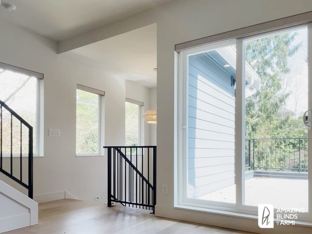 Modern Motorized Roller Shades for a Townhome on 30th Ave W in Magnolia, Seattle, WA 3