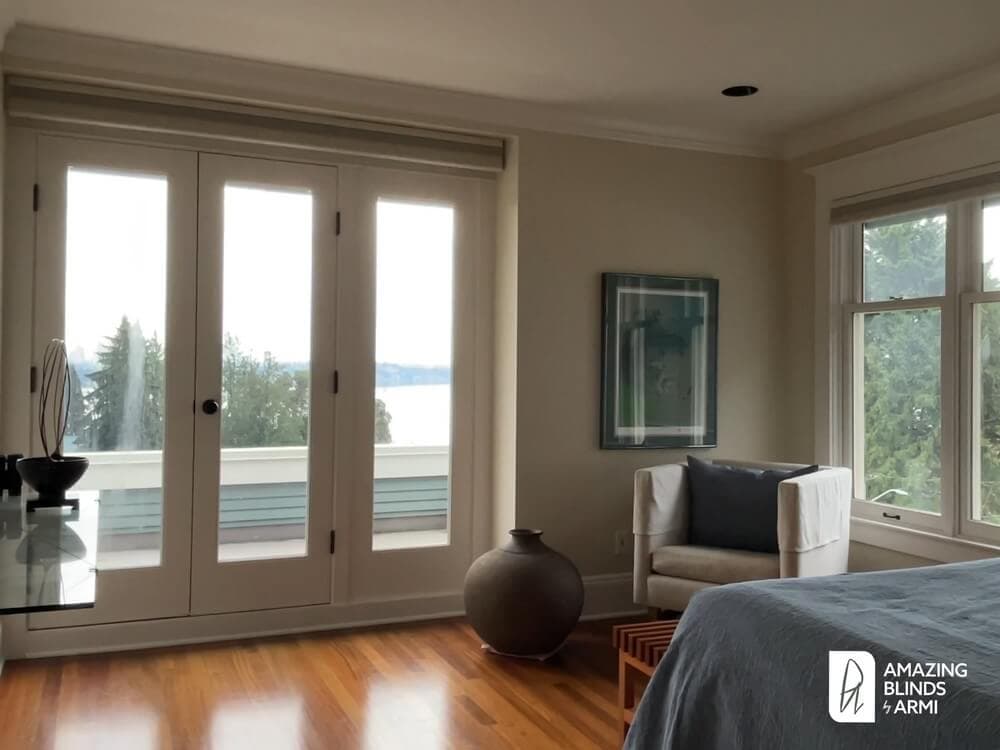 Practical Room Darkening Honeycomb Shades for a Bedroom on 37th Ave in Madrona, Seattle, WA 2