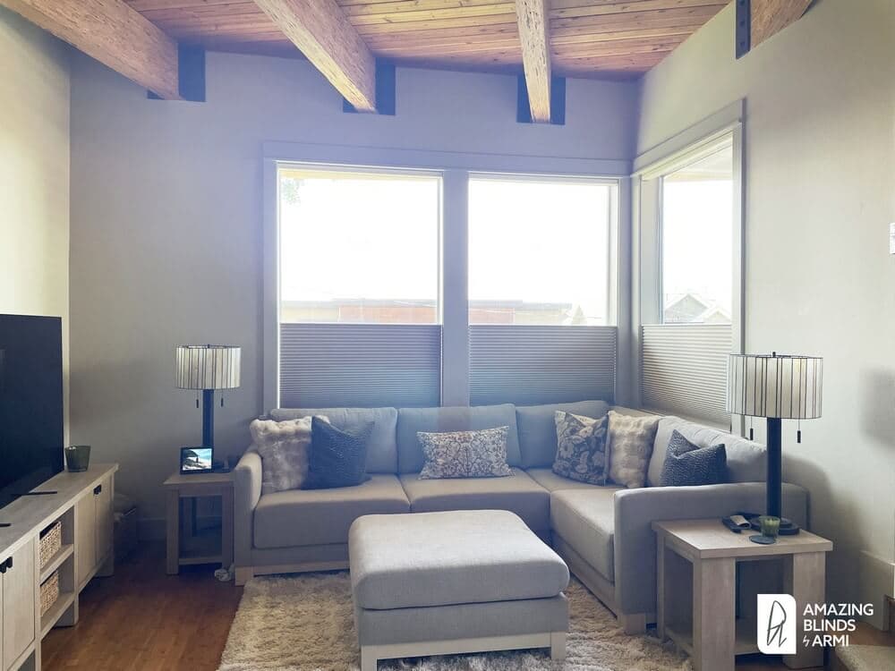 Refined Honeycomb and Roller Shade Combination on 41st Ave SW in West Seattle, WA 2
