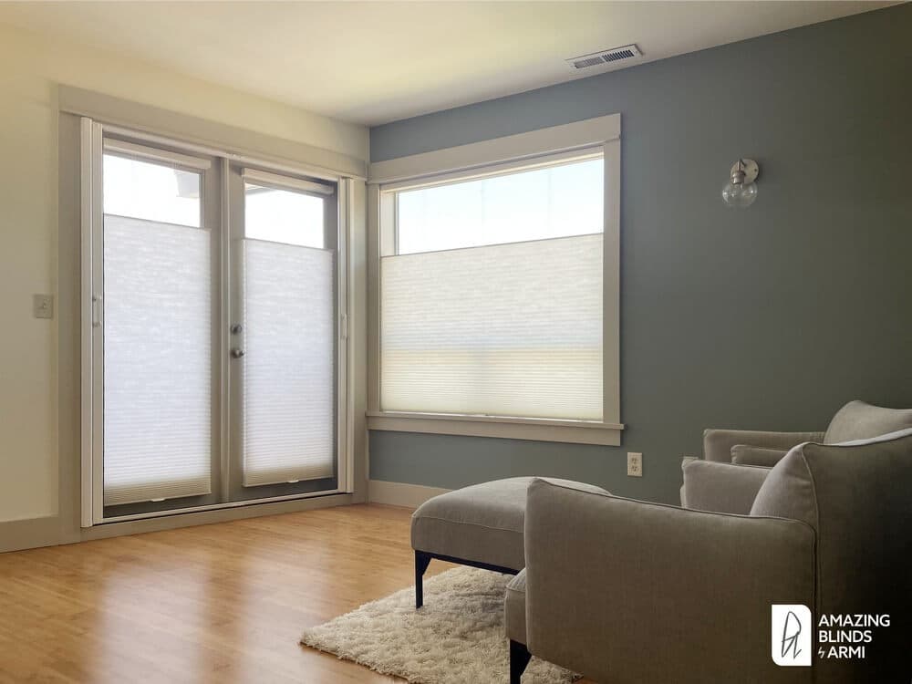 Refined Honeycomb and Roller Shade Combination on 41st Ave SW in West Seattle, WA 3