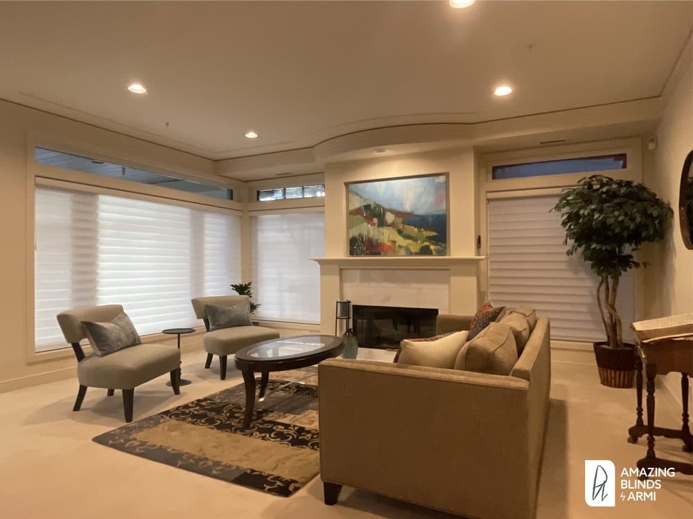 Refined Silhouette® Sheer Shades for a Renovated Condo on 2nd St in Kirkland, WA 2