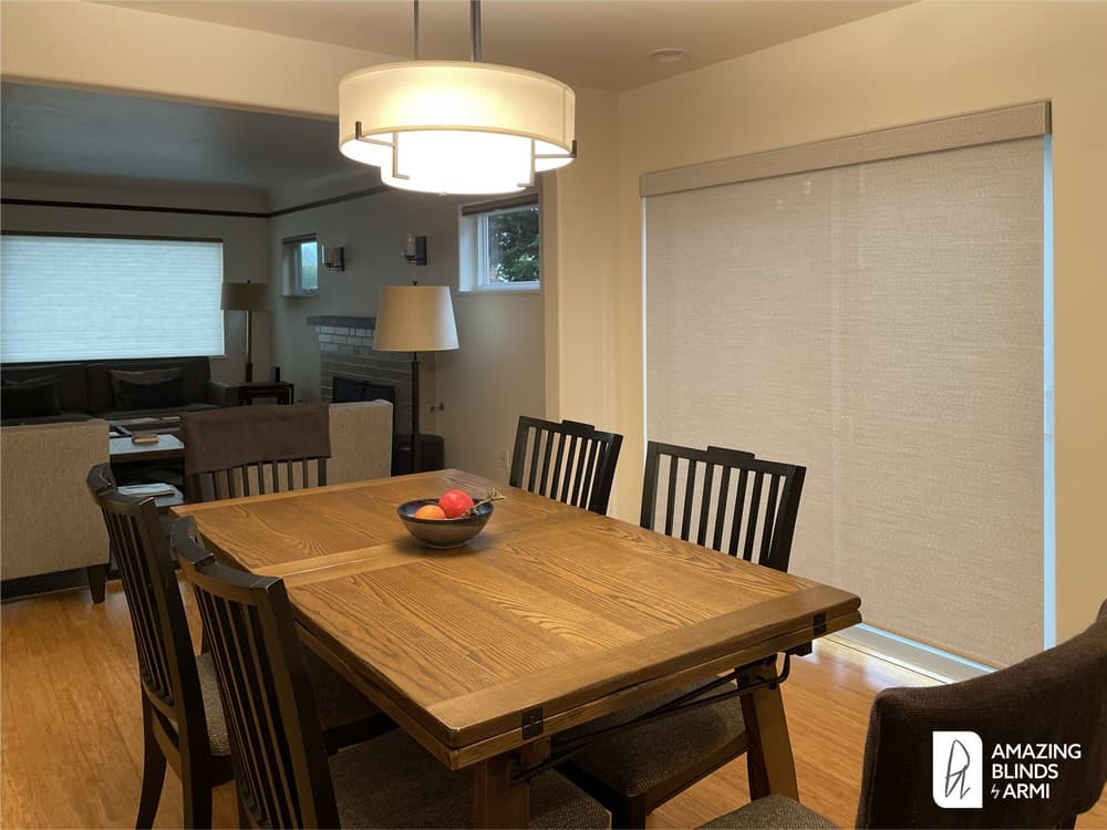 Seamless Motorized Roller Shades for a Craftsman Home on 26th Ave NW in Seattle, WA 2