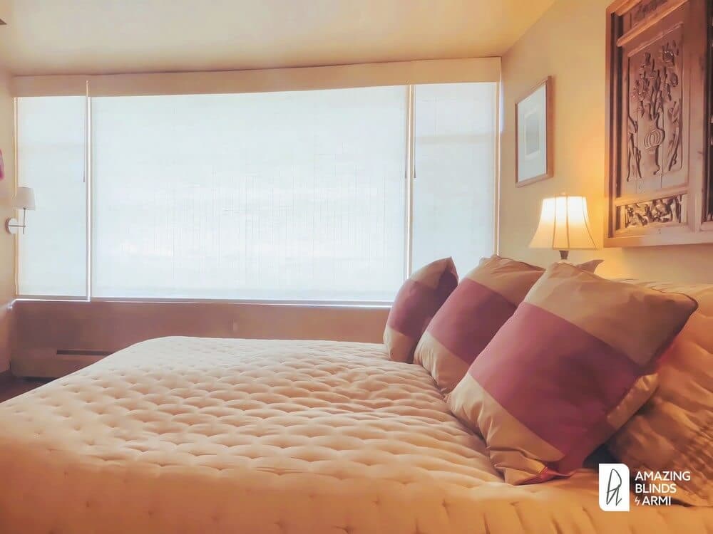 Textured Woven Woods with Motorized Roller Shades on 43rd Ave E in Madison, Seattle, WA 2