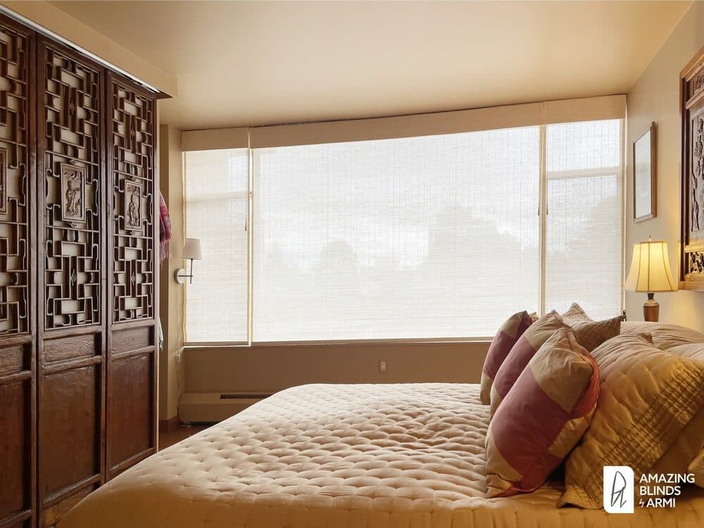 Textured Woven Woods with Motorized Roller Shades on 43rd Ave E in Madison, Seattle, WA 3