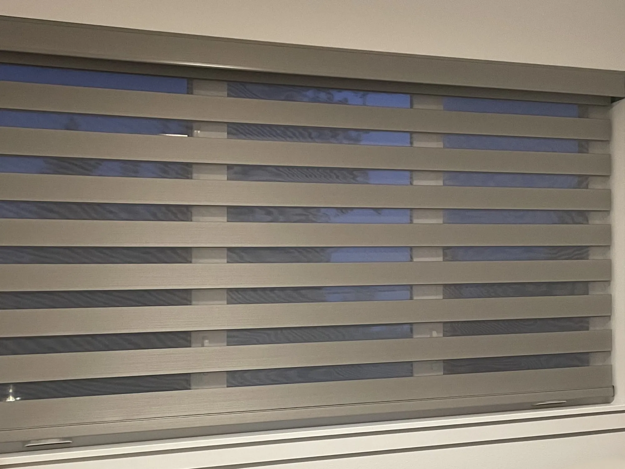 Custom layered shades installed in a Seattle home